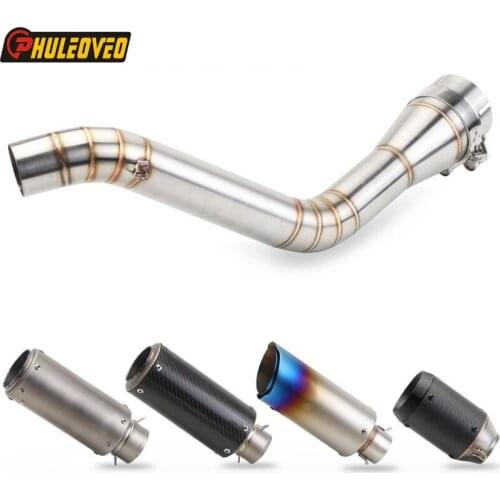 Motorcycle Exhaust Full System Link Pipe+Muffler Exhaust Silencer for Z900 2017-2019 Motorcycle Titaniunm Alloy Exhasut Mid Pipe
