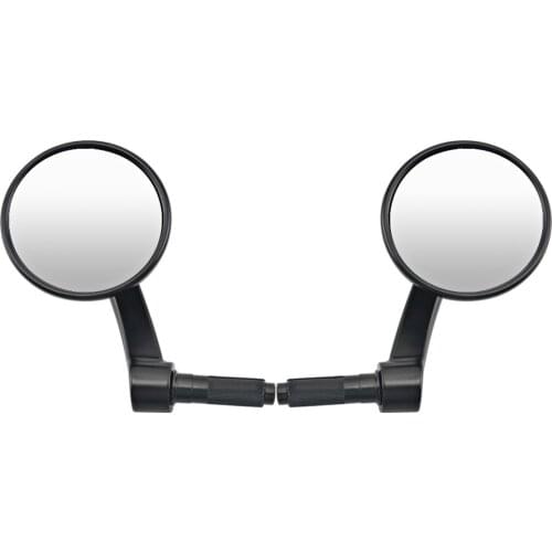Universal Pair Motorcycle Rear View Mirrors Round 7/8" Handle Bar Motorbike Side Mirror Black For Kawasaki Yamaha Honda Suzuki