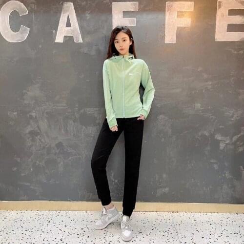 021708 womens new spring casual suit zipper HOODED JACKET + sports pants two piece set