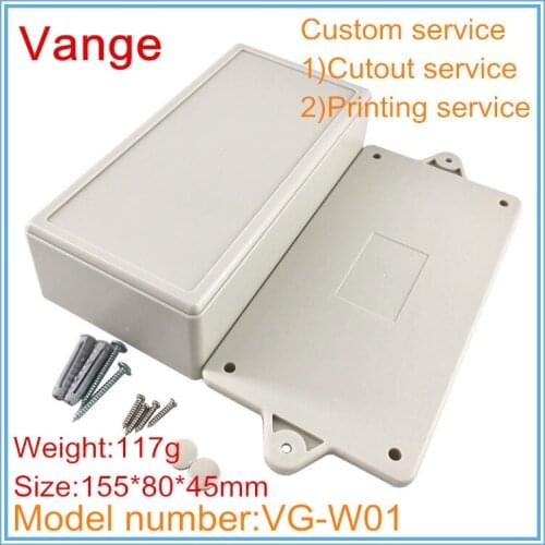 1pcs/lot wire connector project box 155*85*40mm ABS plastic junction box diy wall-mounted for electronic equipment