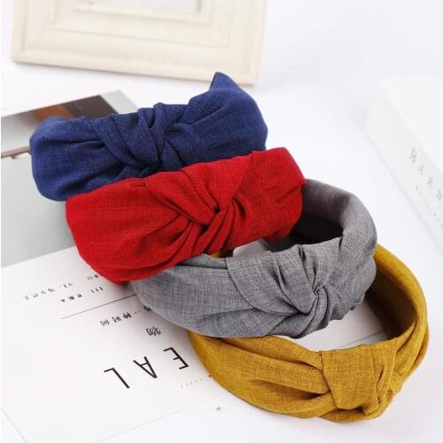 36pcs/lot DIY Simple Multi Fabrics Tie The Knot Wide Head Bands Makeup Wash Face HeadBands Hair Styling Tools Accessory HA1276