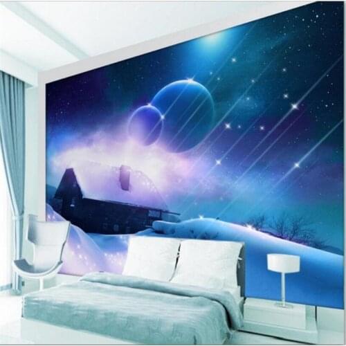 Beibehang 3d custom wallpaper dream sky, universe photo wallpaper murals sitting room sofa of children room 3d wallpaper