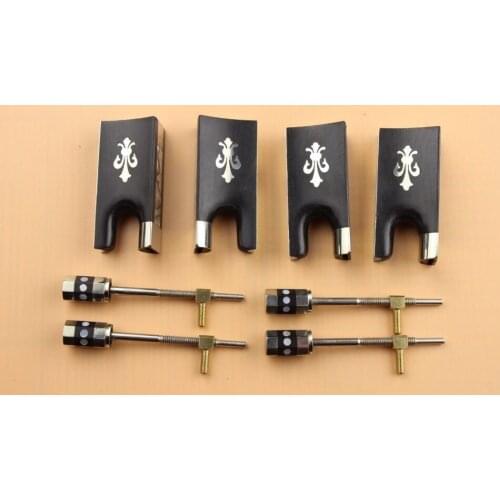 4 pcs 3/4-4/4 size High quality ebony violin bow frog accessories