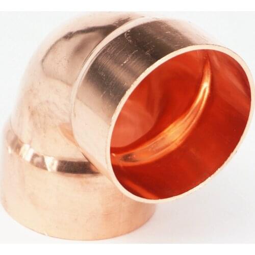50x1.5mm I/DxThickness Welding 90 Degree Elbow Copper End Feed Plumbing Pipe Fitting for gas water oil