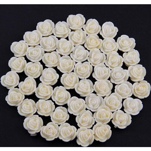 8x14mm Lotus Flower Resin Beads Pendant Necklace Bracelet Earring Jewelry Findingds Decor