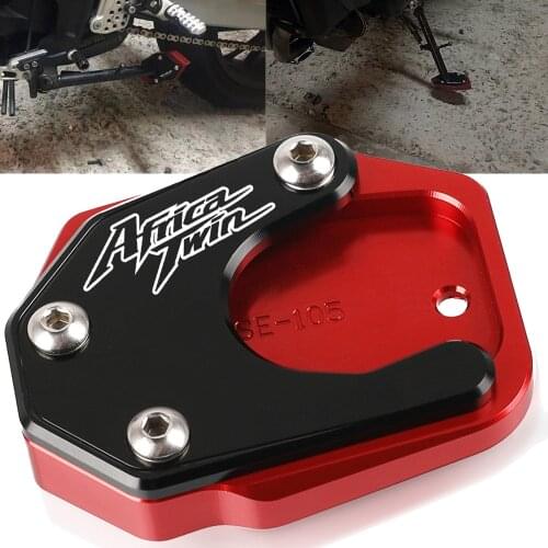Side Stand Kickstand Support Pad Support Shell FOR Honda XRV750 RD07 Africa Twin Foot Side Stand Pad Plate Enlarger Extension