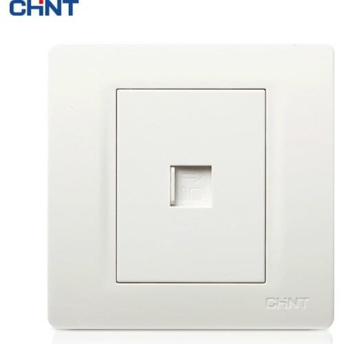 CHINT 86 Type Network Socket Wall Switch Socket NEW7N Ivory White Computer Sockets