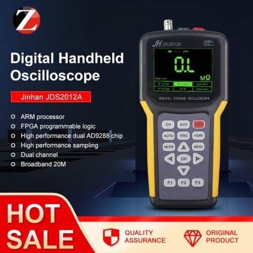 Digital Oscilloscope 1Channels 200MSa/S Bandwidth Jinhan JDS2012A/2023 20MHz Handheld Oscilloscope In Stock On Sale