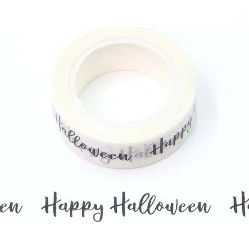 NEW 1PC 15MM*10M Happy Halloween Character Letters Washi Tape Wholesale Masking Tape Stationery washi tape stickers