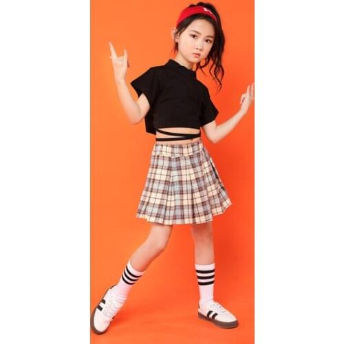 Kids Dance Clothes Jazz T Shirt Tops Pants Ballroom Dancing Competition Costumes Hip Hop Costumes for Girls Boys Stage Show Wear