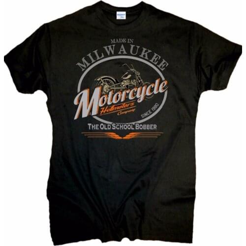 2019 Short Sleeve Plus Size Tops Tshirt Homme Biker Old School Vintage T-Shirt Classic V8 Hot Rod Rockabilly Pin Up Tee Shirt