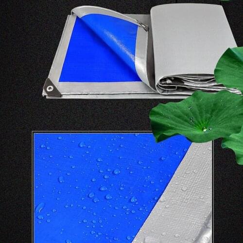 Customized 0.32mm PE Tarpaulin Silvery Blue Tarp Boat Truck Rainproof Cover Cloth Tent Awnings Waterproof Sunshade Net