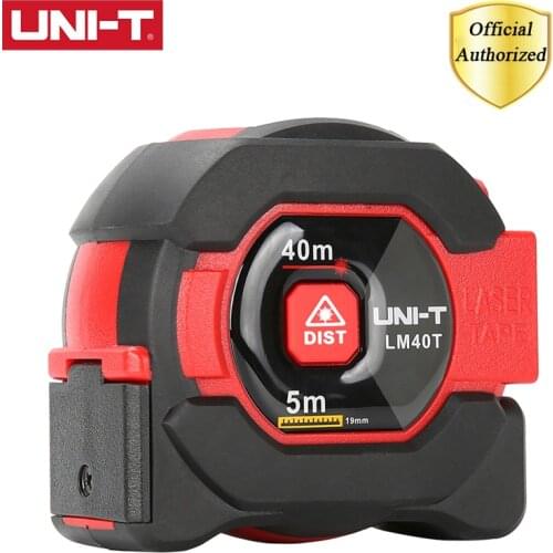 UNI-T LM40T 2-in-1 Retractable 5m Laser Ruler Tool Tape measurer laser range finder electronic ruler with LCD Digital Display