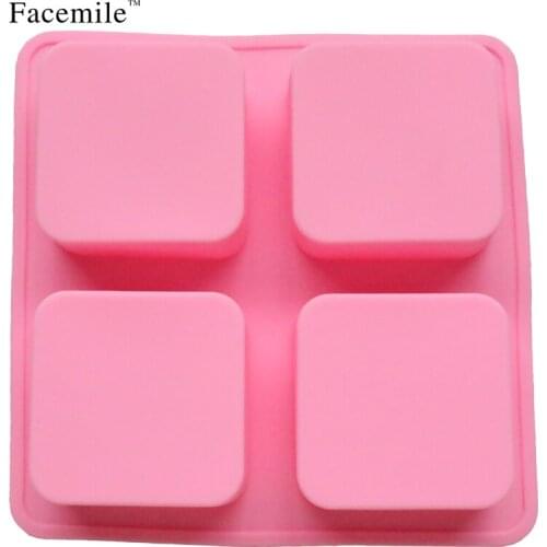 Ice pudding Maker Mold Geometric Basic Plain Square Lotion Soap Bar Candle Making Fondant Gift Silicone Chocolate Candy Mold