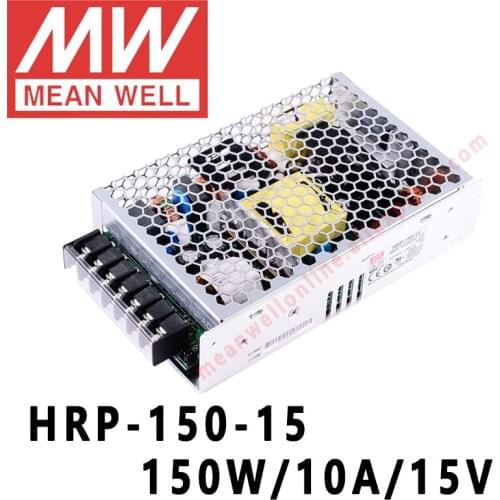 Mean Well HRP-150-15 meanwell 15V/10A/150W DC Single Output with PFC Function Switching Power Supply online store