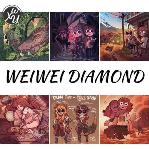 Cartoon Diamond Painting Kits Diamond Art Painting Anime Diamond Mosaic Full Drill Diamond Embroidery Stitch for Home Decoration