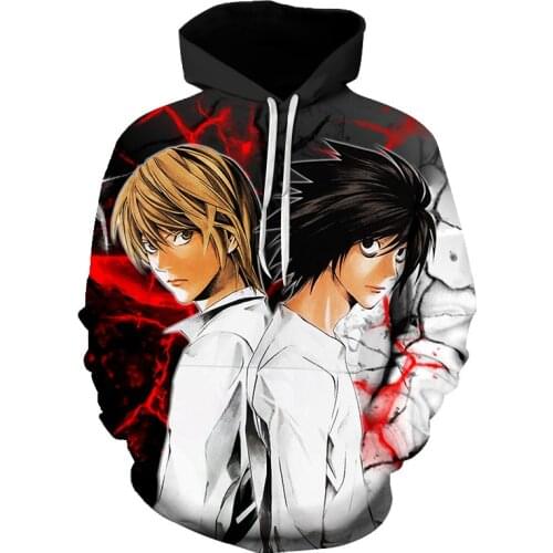 New Japanese Anime Death Note Yagami Light Kira Men/Women Sweatshirt Fashion Casual Hoodies Harajuku Sportswear Tracksuits