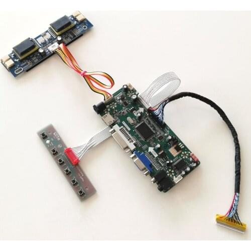 For LM190E02 LM190E03 LM190E05 VGA+DVI 4CCFL 19" 1280*1024 Inverter LVDS 30Pin MNT68676 LCD display controller card DIY kit