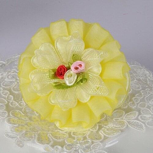 2pcs/lot childrens schoolgirl gift present New Fashion Hair Band 10colors Lace flower Elastic Ropes Ponytail Holder Headwear