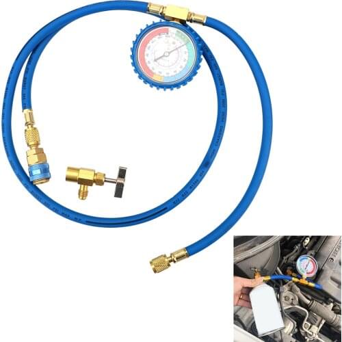 R134A Pressure Gauge Measuring Kit Car Air Conditioning Refrigerant Recharge Hose Reparing Tools Auto Car Accessories