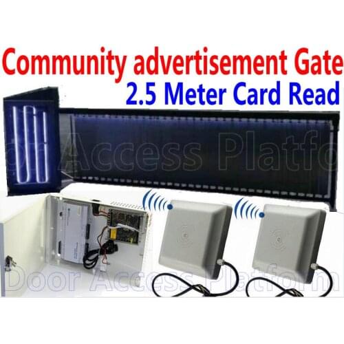 Community Advertisement Fence arm Car Park 2.5Meter card distance Barrier gate Access control park lot Vehicle Barrier full kit