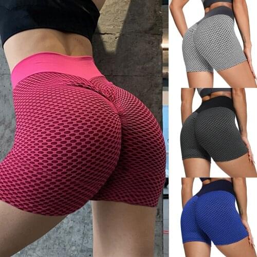 Push Up Mesh Yoga Shorts Fitness Short Pants Sexy Women Sports Wear High Waist Leggings Elastic Gym Clothing Workout Sexy Shorts