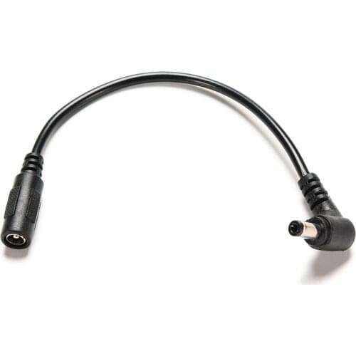 DC Power Plug Cable 5.5 x 2.1mm Male 90 Degree Right Angle To 5.5 x 2.1mm Female Adapter Extension Cable Cord for CCTV Camera