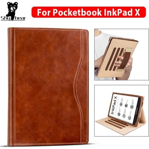 For Pocketbook X 2020 folding case for Pocketbook InkPad X 10.3 Inch Pocketbook Case cover with Hand Holder stand leather capa