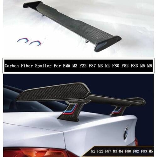Carbon Fiber Spoiler For BMW M2 F22 F87 M3 M4 F80 F82 F83 M5 M6 2011-2021 Wing Lip Spoilers Screw Installation Car Accessories