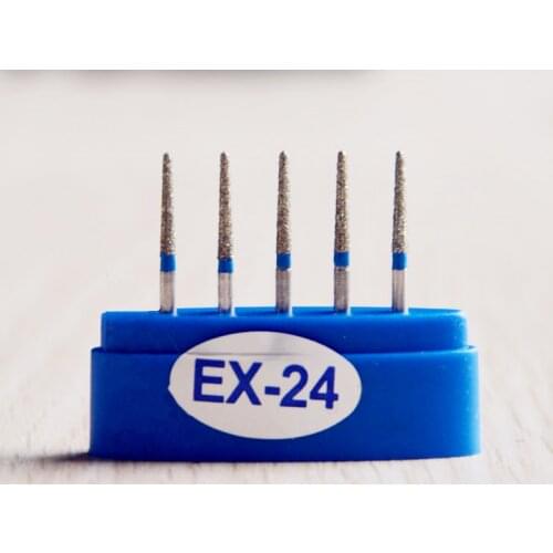 100pcs Dental Diamond burs FG Bur EX-24