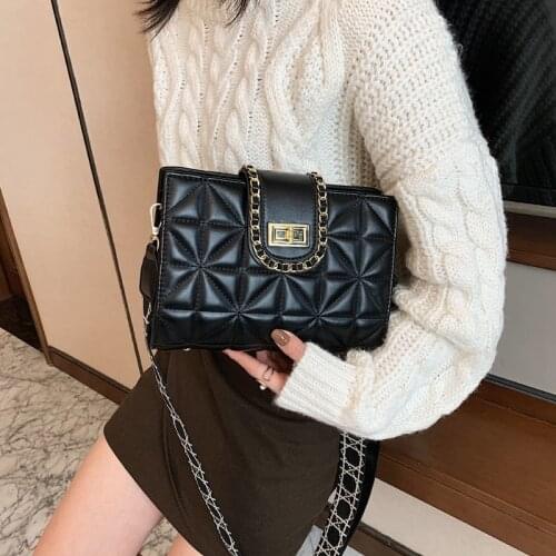 Shoulder Bag Woman Bag Crossbody Bags for Women Handbag Purse 2021 New Trend All-match Diamond Lattice Fashion Chain Luxury Bag