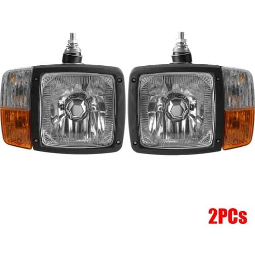 Pair LED Tractor Trailer Headlights Left and Right Universal Turn Signal Light Lamp Head Indicator Light for Car Excavator Truck