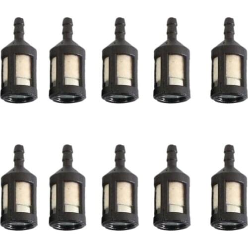 10 Piece Steel Fuel Filters Replacement Aftermarket Parts for STIHL Trimmer Black