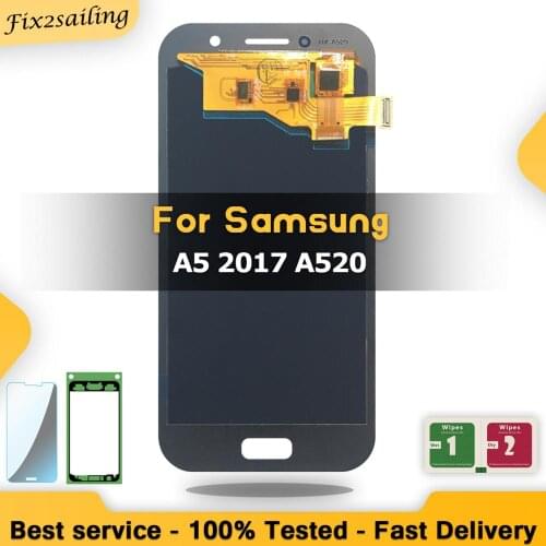 Super AMOLED Lcd Display For Samsung Galaxy A5 2017 display A520 A520F A520F/DS LCD Screen Replacement Digitizer Assembly Tested