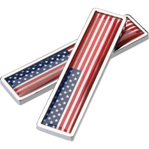 1 Pcs Car Stickers and Decals Universal American Flag 3D Car Stickers USA Strips Emblem Logo Decal Car Styling Auto Accessories