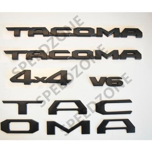 10PCS 2016-2018 FOR Tacoma Tag MATTE Black Door Emblem Decal Badge Nameplate