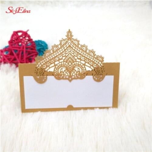 10Pcs/Lot wedding card heart Laser Cut Place Card Table Name Card Christmas Birthday Party Wedding Decoration 5ZSH935