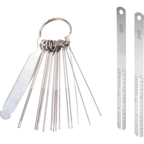 2 Set Accessories:1 Set Nut Bridge Pin Hole Slot File Kit & 1 Set Guitar Fret Puller Fretboard Fingerboard Repair Tool