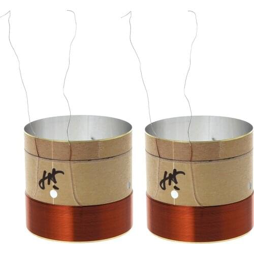 2Pcs 51.5 Core Woofer Voice Bass Coil ASV White Aluminum for 10" 12" 15" Subwoofer Woofer Sound Speaker DIY Repair Accessories