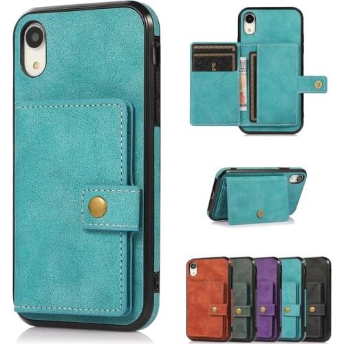 2 in 1 Removable Leather Protection Phone Case for iPhone 11 12 Mini Pro Max 7 8 Plus SE 2020 X XS XR Shockproof Wallet Cover