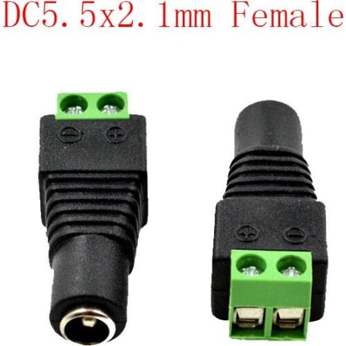 4/10pcs DC5.5x2.1 Plug male or Female Cable Wire Connector For LED Strip Free Welding LED Strip Adapter Connector