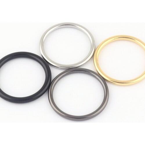 40mm Gold O Rings Welded Metal Loops Round Formed strap Ring Bag Holder Handbag Purse Bag clasp Making Hardware Supplies
