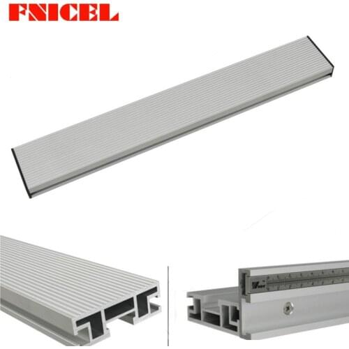 450/600/800mm Aluminium Profile Fence 70mm Height with T-tracks and Sliding Brackets Miter Gauge Fence Connector for Woodworking
