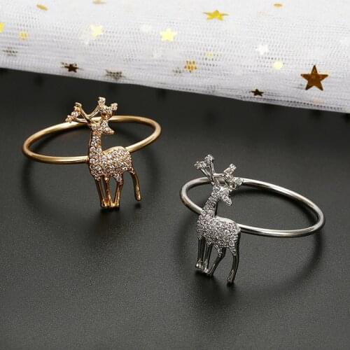 6/PCS cute deer napkin buckle hotel supplies table napkin ring Christmas western table decorations