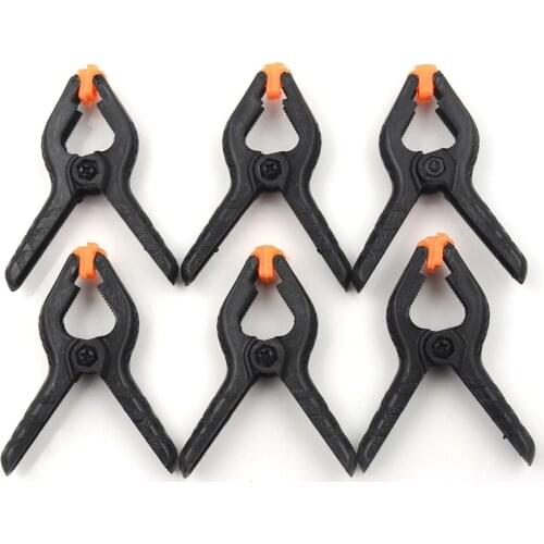 6 PCS Hard Plastic Micro Spring Clamps Set DIY Tools Grip Clips Drop ship New