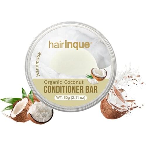 60g Handmade Hair Shampoo Soap Organic Coconut Hair Conditioner Bar Hair Shampoos Nourishing Moisturizing Hair Care