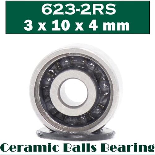 623 Hybrid Ceramic Bearing 3*10*4 mm ABEC-1 ( 1 PC) Industry Motor Spindle 623HC Hybrids Si3N4 Ball Bearings 3NC 623RS