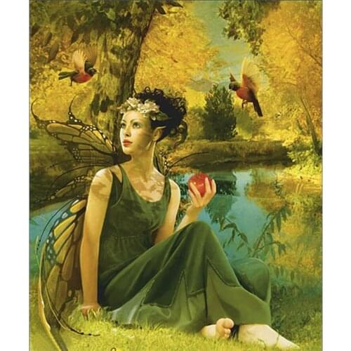 5D Diy Diamond Painting Autumn fairy,3d,Stitch Cross,full Diamond Embroidery mazayka 5d Diamond Mosaic Stickers Home Decoration