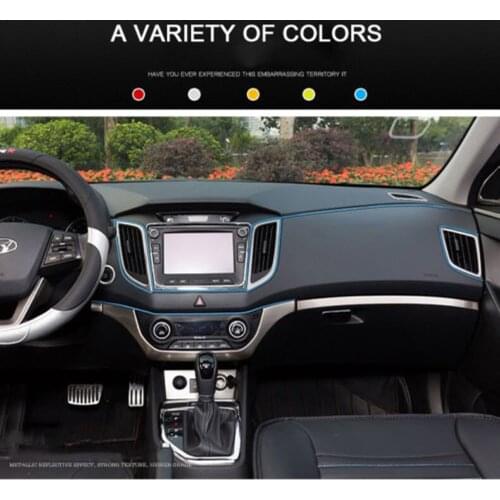 Car Styling Universal DIY Flexible Interior Decoration Moulding Trim Strips Car Central Control and Door Dashboard Decor Strip