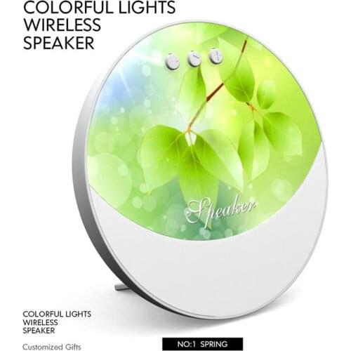 Wireless Bluetooth Speaker Mini Portable Outdoor Colorful Lights Support Hands-free Calls TF Card Player High Quality New